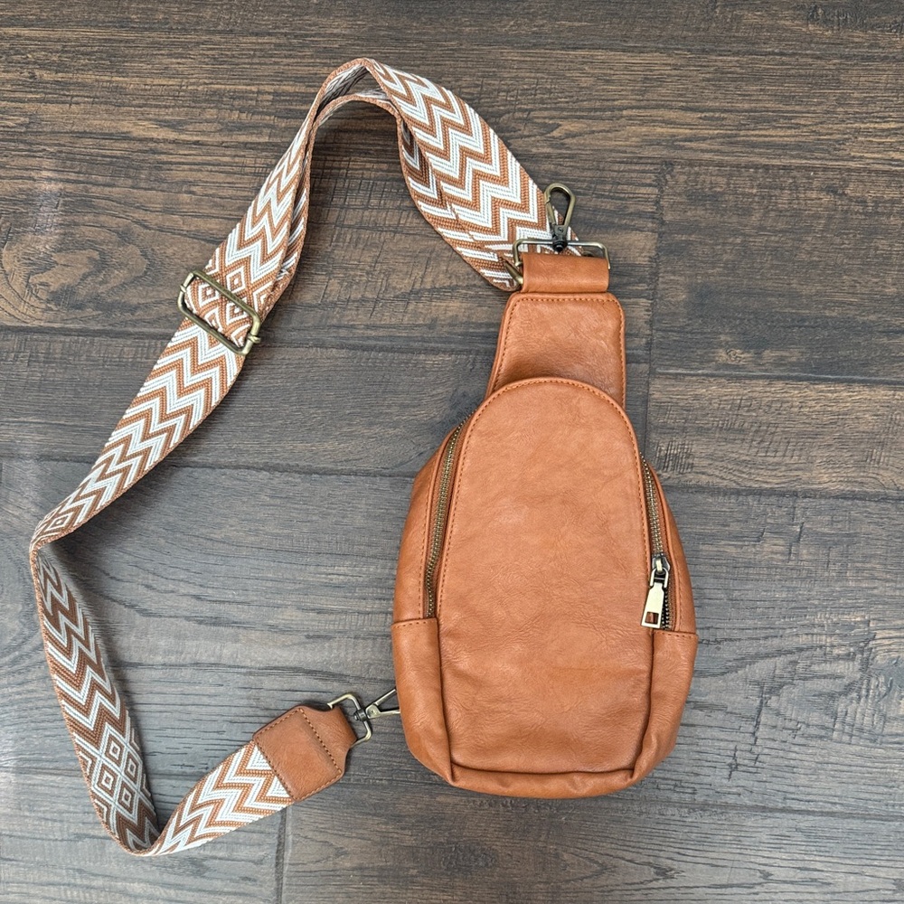 Tan Leather Crossbody Bag